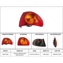 Caps Toyota Corolla Sağ Arka Dış Stop 1999-2002 81551-1E120-CAP