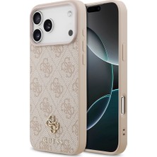 iPhone 18 Pro Max Kılıf Guess Orjinal Lisanslı M-Safe Şarj Özellikli Small 4g Classic Kapak Pembe