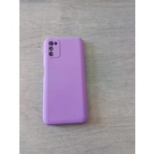 Camkapak Aksesuar Samsung Galaxy A 03 S Mor 1 Silikon Kılıf Modeli