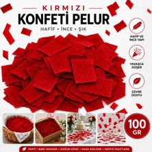 Roco Paper Co. Kırmızı Konfeti Pelur 100 Gr, Parti, Düğün Süsü, Masa Süsleme ve Hediye Paketi Dolgusu