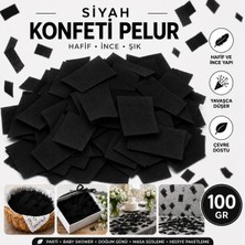 Roco Paper Co. Siyah Konfeti Pelur 100 Gr, Parti, Düğün Süsü, Masa Süsleme ve Hediye Paketi Dolgusu