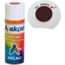 Akçalı Sprey Boya 400 ml 321 Bordo Parlak Çok Amaçlı Boya Ahşap Metal Plastik Beton