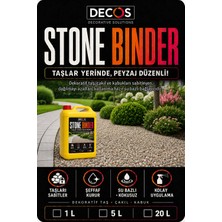 Decos Stone Binder - Dekoratif Taş, Çakıl ve Kabuk Bağlayıcı Solüsyon- Uv Dayanımlı Su Bazlı Kokusuz