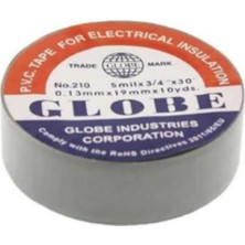 Globe Izole Bant Gri 19MM Pvc Elektrik Bandı