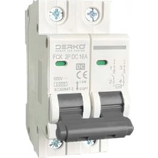 Derko  3 Adet 4 Kutup  Dc 10KA 25 Amper C Tipi Otomatik Sigorta (1000V Dc)