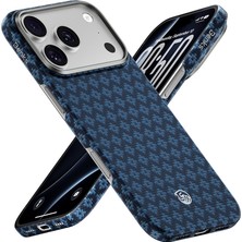 iPhone 18 Pro Max Kılıf M-Safeli Benks Armorair Armorgrid Yüksek Çerçeveli C1 Kevlar Karbon Lacivert