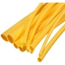 Shark 16/8mm Isı ile Daralan Makaron Sarı 1 Metre Kablo Kılıfı