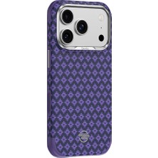 iPhone 18 Pro Kılıf M-Safe Şarj Özellikli Benks Armorpro Armoredge X9 Serisi Kevlar Karbon Kapak Mor