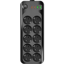 Winnboss USB Girişli Akım Korumalı Tekli Grup Priz 10 Amper
