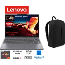 Lenovo ıdeapad Slim 3 Amd Ryzen 7 170(YENI Nesil) 16GB 512GB SSD W11 Pro 15.3"taşınabilir Bilgisayar 83K700PSTR Duddi Çanta