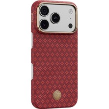 iPhone 18 Pro Max Kılıf M-Safeli Benks Armorair Armorgrid Yüksek Çerçeveli C1 Kevlar Karbon Kırmızı