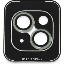 Vintessy iPhone 15 Pvd Metal Kamera Lens - Açık Yeşil