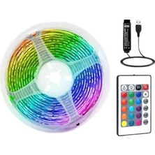 Aesco Rgb Şerit LED 10 Metre LED Işık Kumanda ile Kontrol Rgb