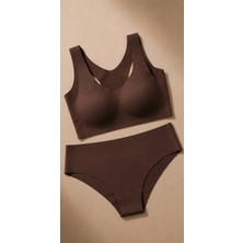 Eces Design Dikişsiz Sütyen ve Kısa Balenli, Vücut Şekillendirici, Spor, Gündelik Iç Çamaşırı Takımı W2003