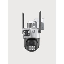 Baff Viva ICS-223 6mp Çift Lens Dual Kamera Wifi Kablosuz Güvenlik Kamerası - Icsee Akıllı Aı Insan Takipli Gece Görüşlü Dış Mekan