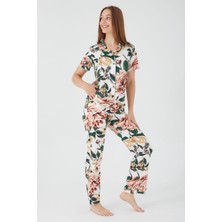 Arnetta Pleated Haki Kadın Gömlek Pijama