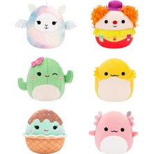 Brf Store Su Store Micromallows SQMM0009-6'LI Paket, Süper Yumuşak Mini Quishmallows, 6,5 cm Pelüş Figürler, A