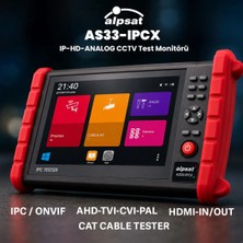 Alpsat AS33-IPCX CCTV Kamera Test Monitörü