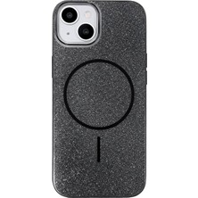 Vissona iPhone 14 Kılıf – MagSafe Uyumlu – Simli Lüks Silikon Telefon Kılıfı