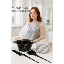 Modacar Saç Boyama Seti 3 Lü ve Saç Boya Önlüğü Tarak, Seti Fırça, Boya Kabı ile Profesyonel Uygulama Kolaylığı
