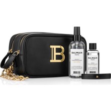 Balmain  Bag Black Gold Leave In Argan Elixir Barrette Saç Bakım Seti