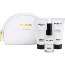 Balmain White Cosmetic Care Bag Nemlendirici Saç Bakım Seti