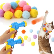 Brf Store Su Store 2’li Interaktif Kedi Oyun Tabancası Seti – Çift Paket Renkli Peluş Toplu Kedi Oyuncak Taban