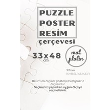 Brf Store Su Store 22LIK Puzzle Poster Resim Çerçevesi Pvcli Postersiz Resimsiz Çerçeve (Platin, 33X48)