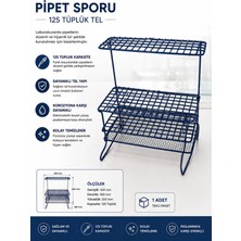 Labolist Pipet Sporu 125 Tüplük Tel Fırın Boyalı