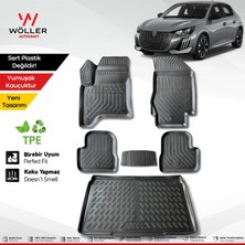 Wöller Peugeot 208 Paspas Bagaj Havuzu Set Hybrid 2025 Sonrası Uyumlu 3D Ultraflex Set