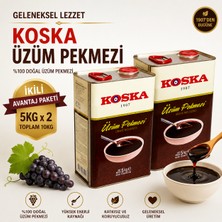 Koska Üzüm Pekmezi 5 kg x 2 Adet – 10 kg – Geleneksel Üzüm Pekmezi