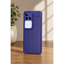 bbtech Vivo V30 ile Uyumlu Deri Dokulu Kamera Korumalı Darbe Emici Tpu Kaymaz Silikon Kılıf