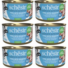 Schesir Ton Balıklı ve Levrekli Jöle Içinde Kedi Konservesi 85 gr 6 Adet