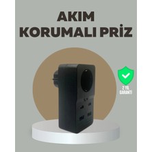 Uslucan Alışveriş Akıllı Akım Dengelemeli Priz 2500W 4 USB Type C Çıkışlı