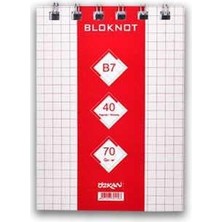 Kentex G0140 40 Yaprak Spiralli Bloknot No:2 Kareli