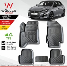 Wöller Peugeot 208 Paspas Hybrid 2025 Sonrası Uyumlu 3D Havuzlu Paspas