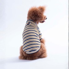 Pawstar Sarı Marseille Softline Çizgili Kedi Köpek Sweati Köpek Kıyafeti Kedi Kıyafeti
