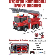 LRS Store Büyük Boy Uzaktan Kumandalı Su Atan Itfaiye Arabası - Şarjlı, Işıklı ve Sesli Oyuncak Araba (27 Cm)