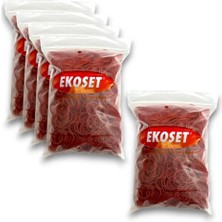 Ekoset Kırmızı Toka Lastiği 500 gr 5'li Paket