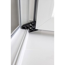 3D Fabrick Siyah Pvc Pencere ve Kapı Sabitleyici Stoper - Rüzgar Önleyici Cam Tutucu