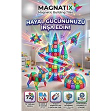 Farbu Oyuncak 72 Parça Manyetik Yapı Blokları Seti–mıknatıslı Stem Eğitici 3D Oyuncak- Mobil & Kitapçık Destekli