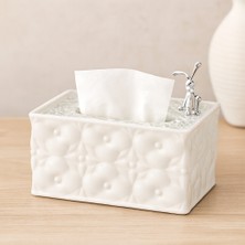 Kentex Dikdörtgen Masaüstü Peçetelik (18.4×12.5×9 Cm) Beyaz