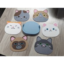 Belirtilmemiş Kedi Tasarımlı Bardak Altlıkları 1 Adet