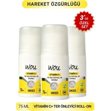 WOU World of Unique Roll On 75 ml 3’lü Set Ter Önleyici & Beyazlatıcı Deodorant Uzun Süreli Ferahlık