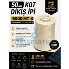 Dm Dikişmarket Dikiş Makinaları Için 50 Numara Kot Dikiş Ipi 5000MT