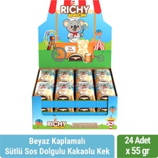 Bifa Richy Kaplamalı Sütlü Sos Dolgulu Kakaolu Kek 55 gr x 24 Adet