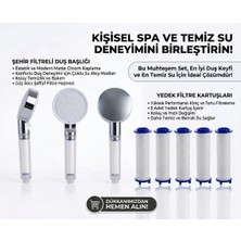 Segy Home 5 Fonksiyonlu Arıtmalı Duş Başlığı Seti - 5 Adet Yedek Filtre Kartuşlu Kireç ve Tortu Önleyici Spa Duş Seti