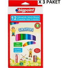 Bigpoint Mum Boya(Silinebilir) 12 Renk x 3 Paket