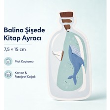 Tişört Kodu Şişedeki Balina Tasarımlı Kitap Ayracı – Mat Kaplamalı