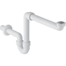 Lavabo Için Geberit P Tipi Sifon, Yer Tasarruflu Model, Yatay Çıkış: D=40MM, G=1 1/2″, Alp Beyazı